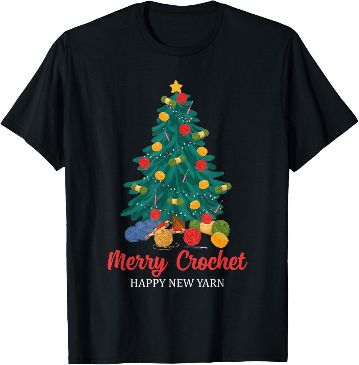 Funny Crocheting Christmas - Merry Crochet Happy New Yarn Yarn Supply | Premium Quality | Customer Favorite