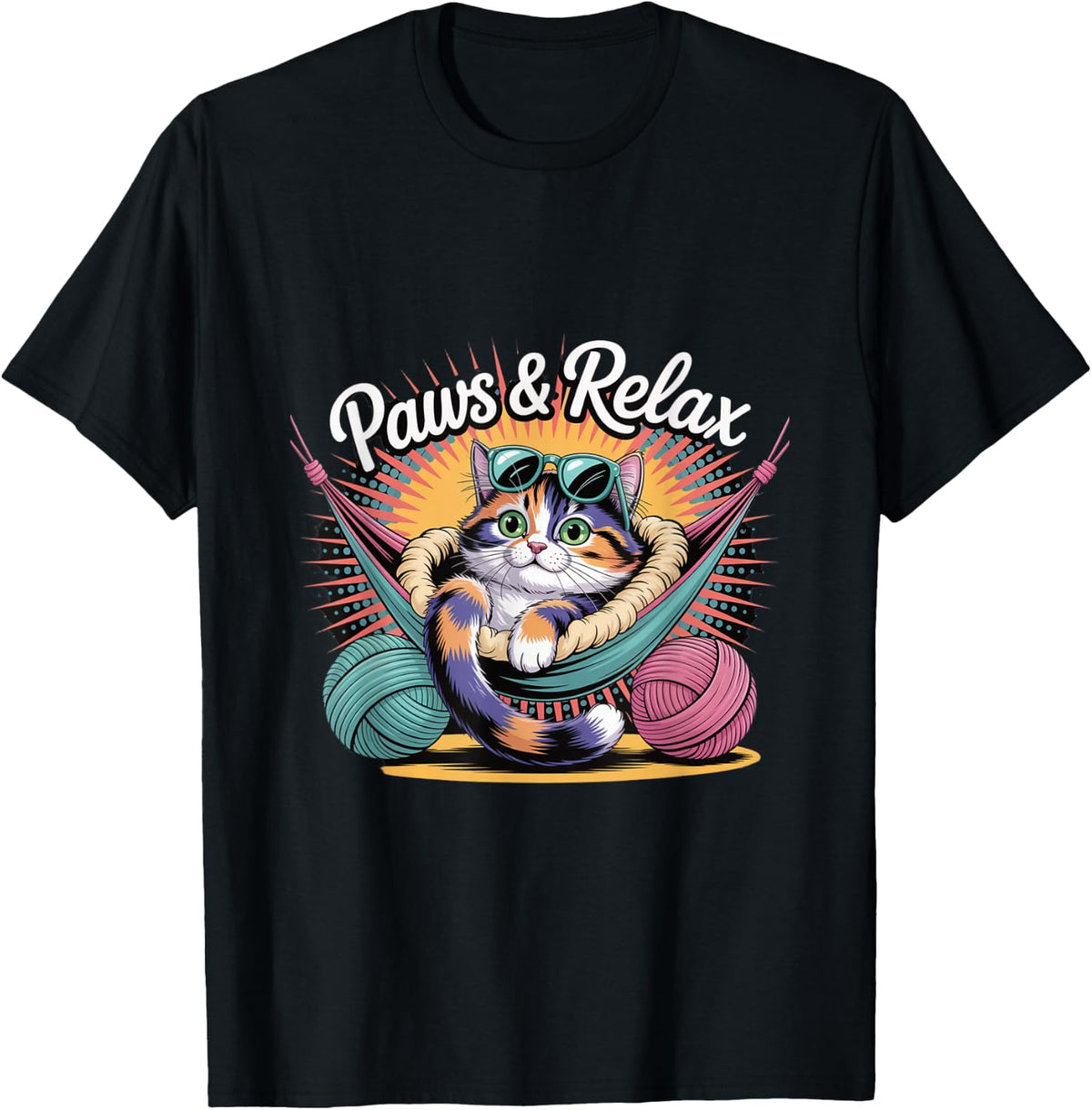 Paws and Relax Cute Cat Hammock with Yarn Balls Design Yarn Supply | High Search Volume | Perfect for Crafters