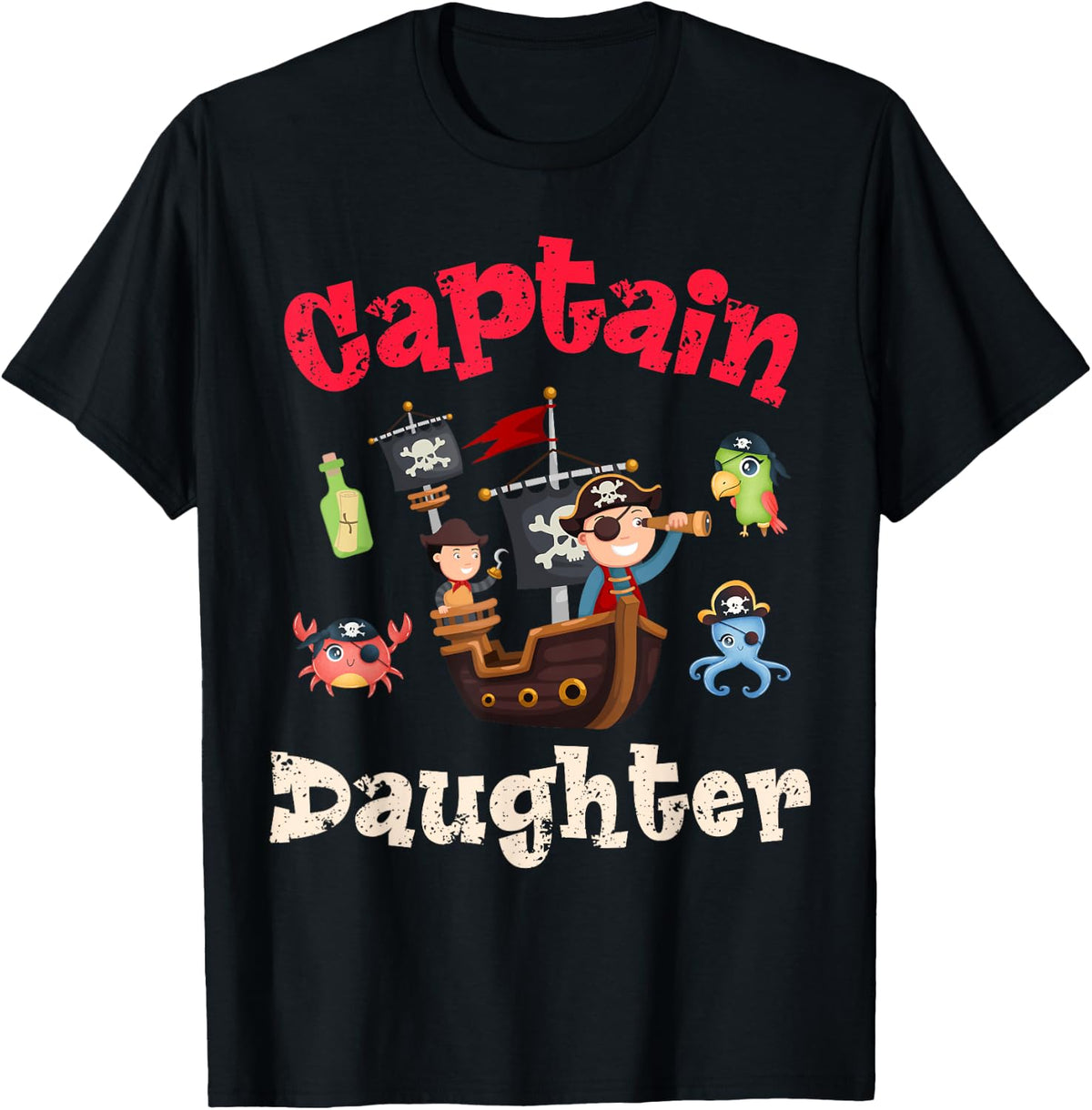 Captain Daughter Summer Humor Beach Cruise Boating Pirate Apparel High Search Demand US Top Pick