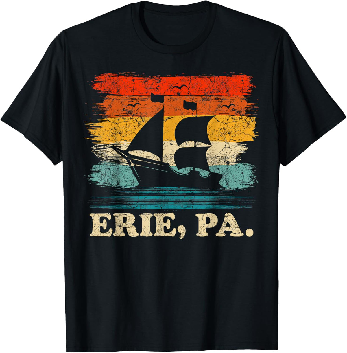 Erie Pennsylvania Sailing Vintage Sailboat Boating Sailor Apparel Trending US Fan Favorite