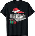 Xmas Lighting Santa Hat Pontoon Boat Christmas Apparel Trending US Everyday Wear