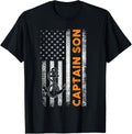 Captain Son Fishing Boating Motor Boat Apparel Comfort Fit Gift Ready