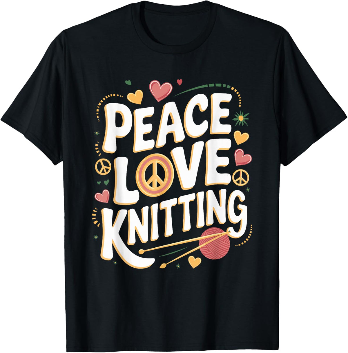 Peace Love Knitting Retro Yarn Design Yarn Supply | Top Rated | Best Seller Choice