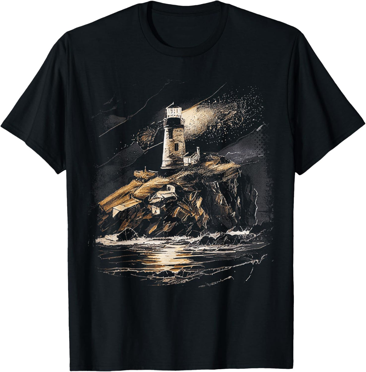 Lighthouse Ocean Nautical Waves Sea Boating Ships Sailing Apparel Trending US US Top Pick