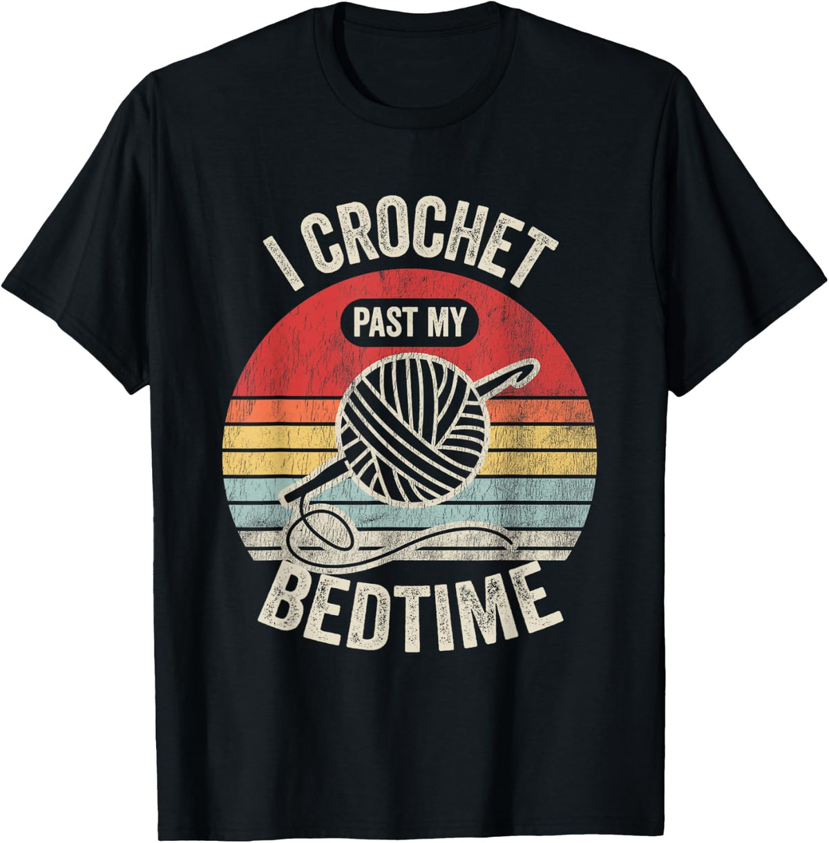 I Crochet Past My Bedtime Retro Yarn Hook Yarn Supply | Trending 2025 | Perfect for Crafters