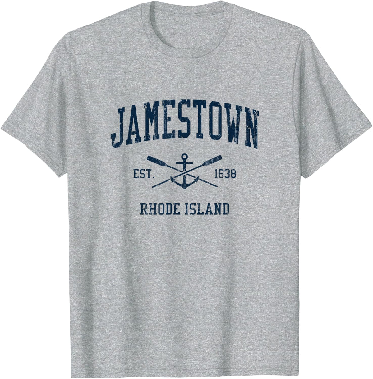 Jamestown RI Vintage Navy Crossed Oars Boat Anchor Apparel Viral TikTok Find US Top Pick
