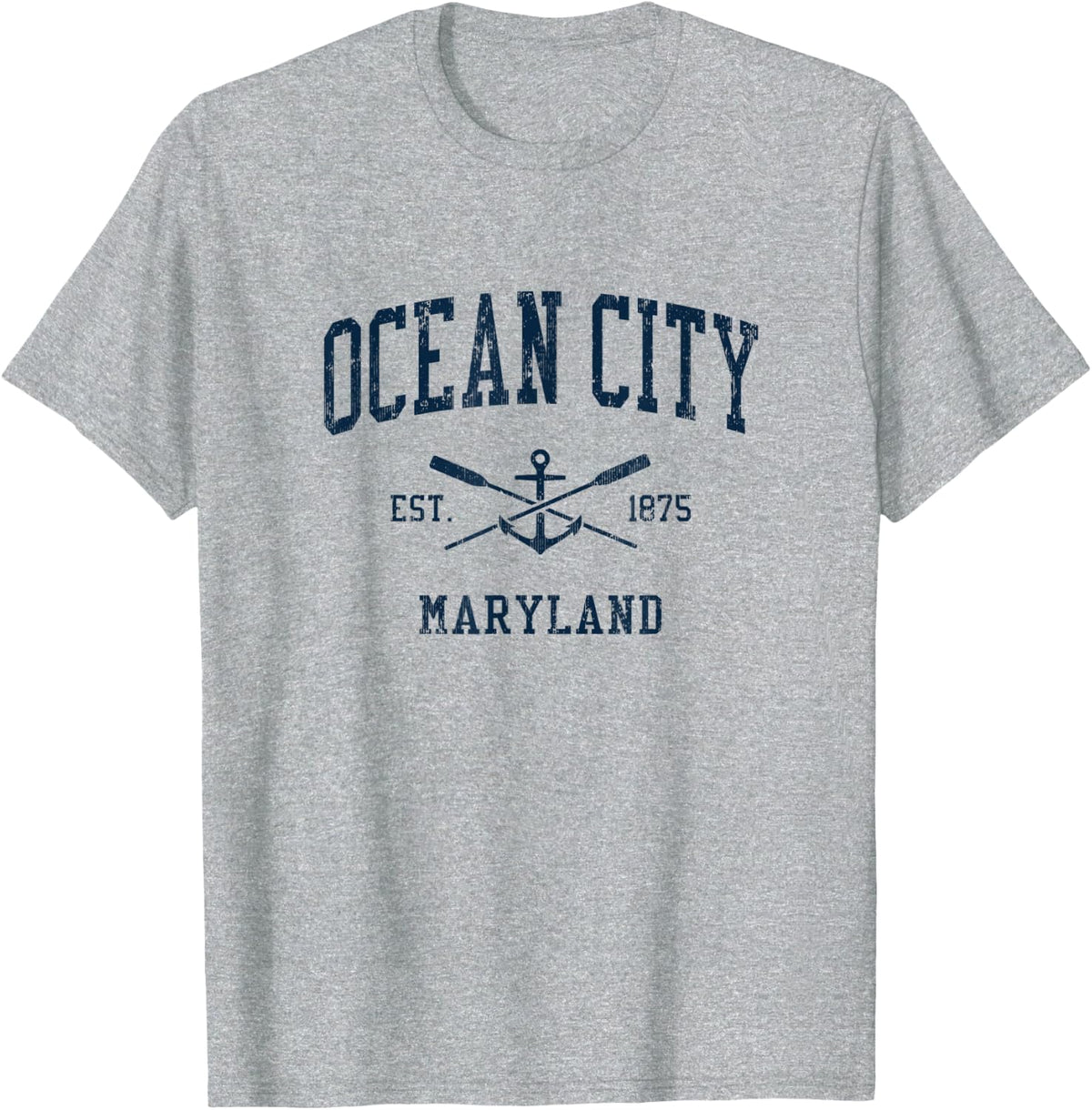 Ocean City MD Vintage Navy Crossed Oars Boat Anchor Apparel High Search Demand Everyday Wear