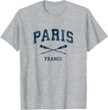 Paris France Vintage Nautical Paddles Sports Oars Apparel Comfort Fit Everyday Wear