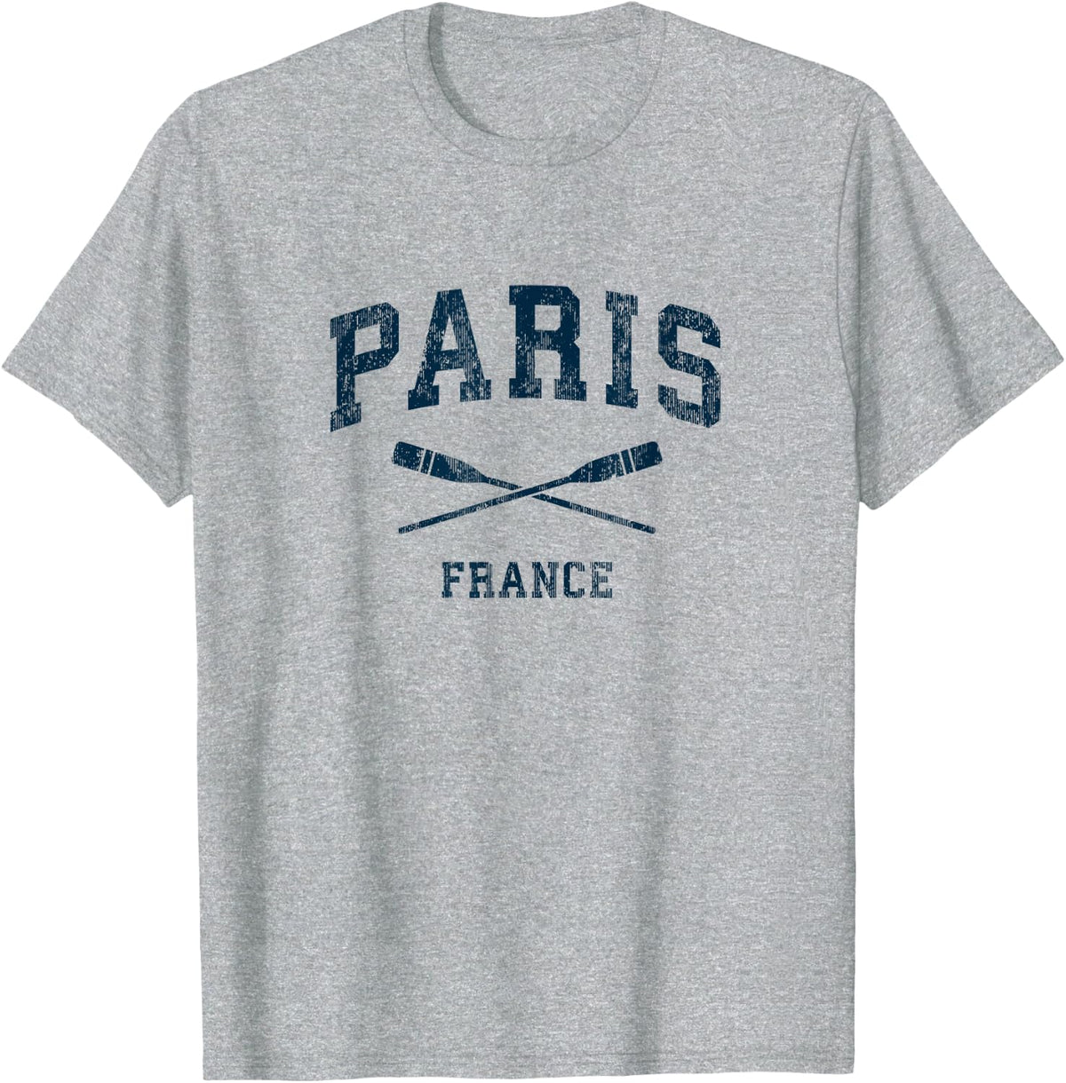 Paris France Vintage Nautical Paddles Sports Oars Apparel Comfort Fit Everyday Wear