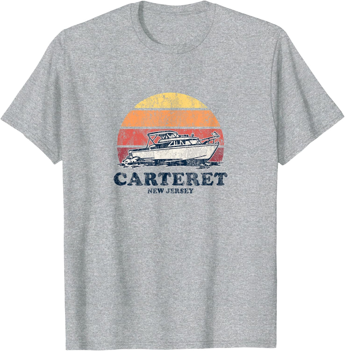 Carteret NJ Vintage Boating 70s Retro Boat Design Apparel Premium Print Hot Right Now