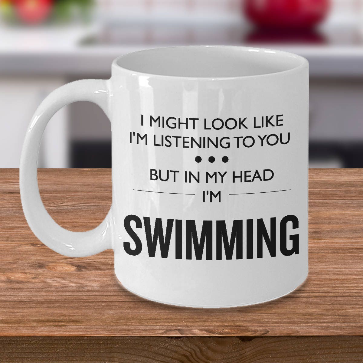 Funny Swimming Mug Swimmer Gift Swimming Gift Swimmer Birthday Present Swim Mug In My Head I39m Swimming Birthday Gift Graphic Tee – Soft Feel · High-Quality Print