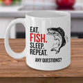 Fishing Birthday Gift Fishing Gift Fishing Present Eat Fish Sleep Repeat Fishing Mug Fishing Gift for Dad Fisherman Gift Graphic Tee – Fan Favorite · Trending Graphic Apparel