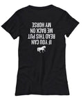 Funny Horse Rider Shirt Equestrian Present Jockey Gift Idea If You Can Read This Put Me Back On My Horse Women39s Tee Graphic Tee – Feel-Good Design · Trending Graphic Apparel