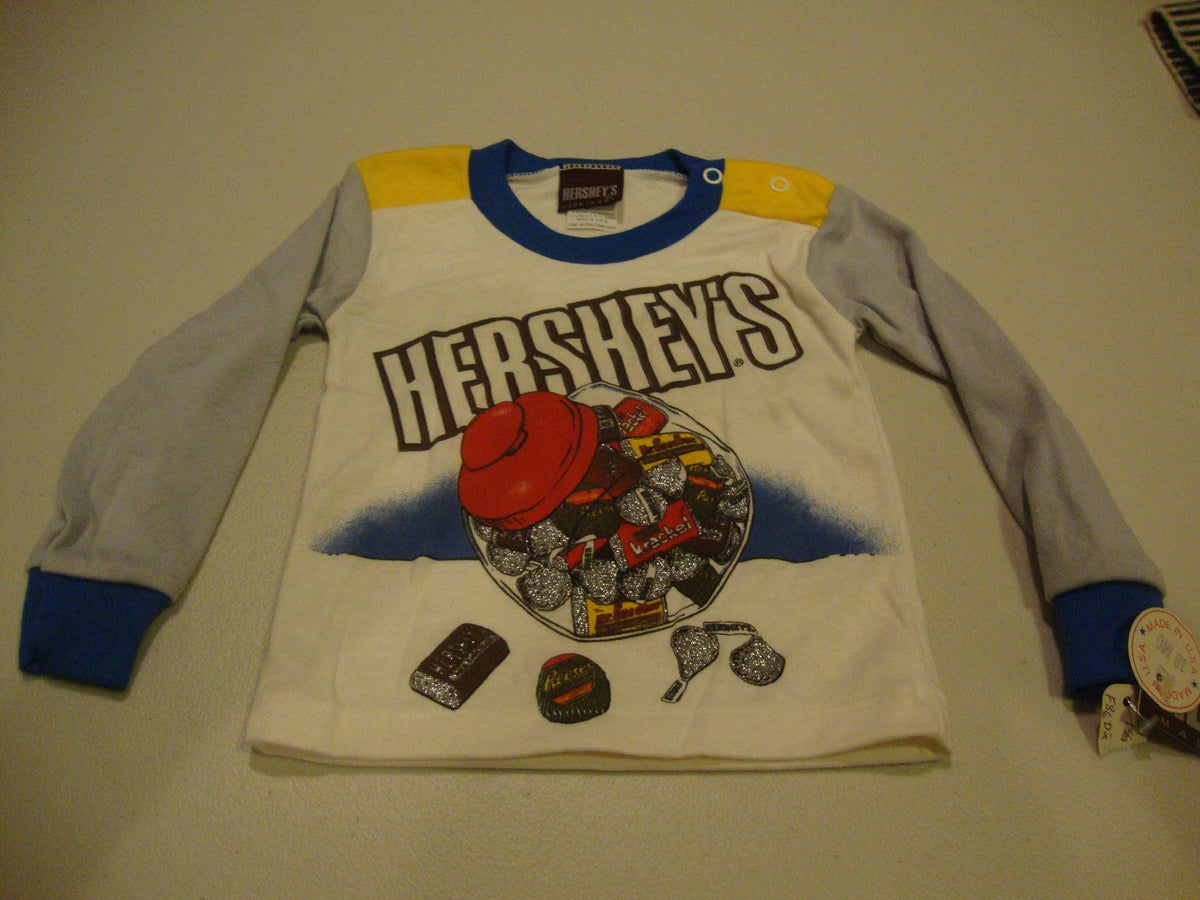 Vintage 8039s Hershey39s Chocolate Candy Kiss Krackel Candy Bar Kid39s Baby Toddler long sleeve NEW T Shirt Size 18 Months Graphic Tee – Premium Graphic · High-Quality Print