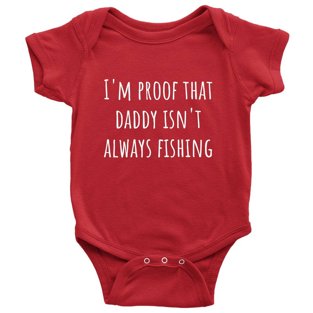 Cute Fishing Baby Onepiece Future Fisherman Baby Shirt Daddy Isn39t Always Fishing Many Sizes And Colors Baby Shower Gift Graphic Tee – Aesthetic Look · High-Quality Print