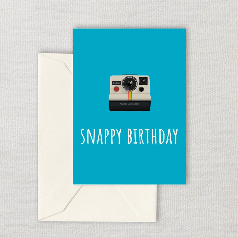 Printable Photographer Birthday Card Photography Birthday Card Snappy Birthday Camera Birthday Card Instant Download Graphic Tee – Premium Graphic · Great Gift For Fans