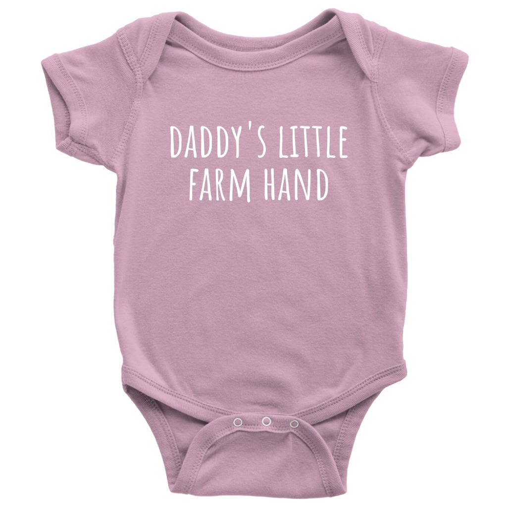 Cute Baby Onepiece Infant Bodysuit Farming Baby Shirt Daddy39s Little Farm Hand Cute Baby Gift Many Sizes And Colors Available Graphic Tee – Everyday Comfort · High-Quality Print