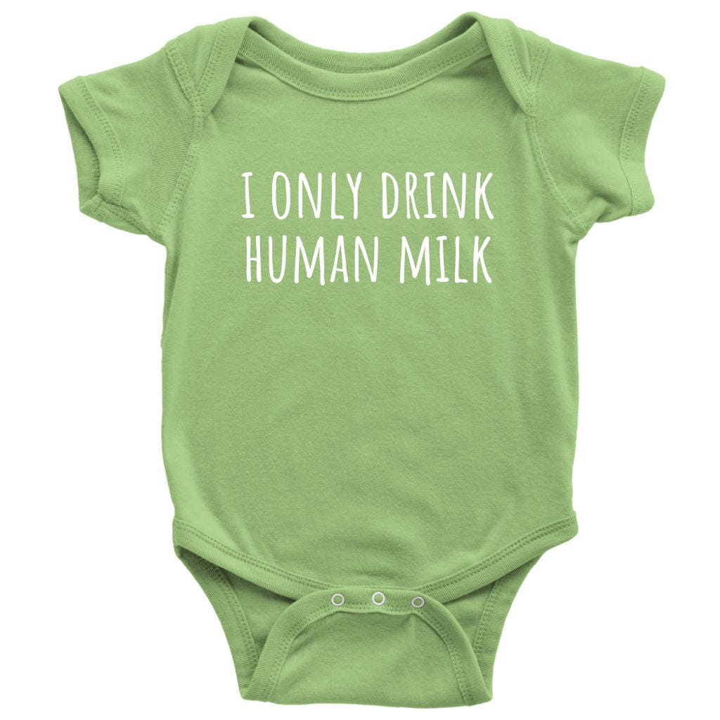 Funny Baby Vegan Onepiece Vegan Baby Clothes I Only Drink Human Milk Cute vegan Bodysuit Baby Gift Idea Many Sizes and Colors Graphic Tee – Cozy Vibes · Top Pick For Any Outfit