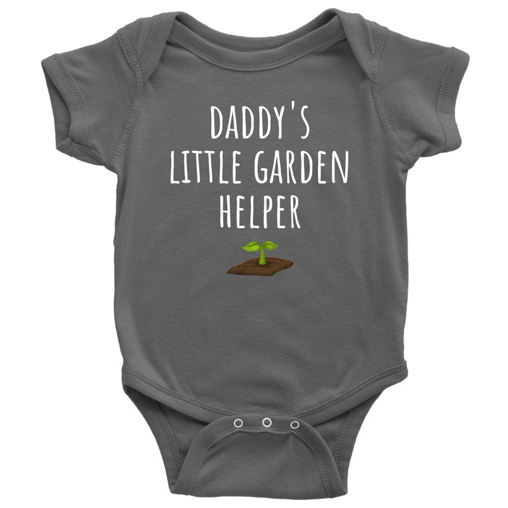 Cute Baby Onepiece Gardening Baby Shirt Daddy39s Little Garden Helper Customization Available Baby Shower First Birthday Gift Graphic Tee – Premium Graphic · Must-Have Style