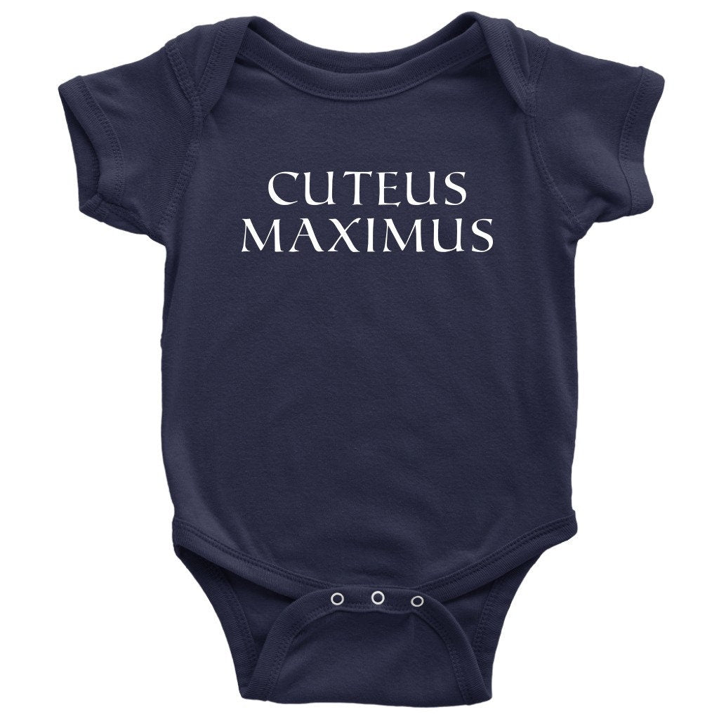 Cute Latin Baby Onepiece Latin Teacher Baby Shirt Latin Baby Bodysuit Cuteus Maximus Baby Shower Gift Many Sizes And Colors Graphic Tee – Easygoing Wear · Trending Graphic Apparel