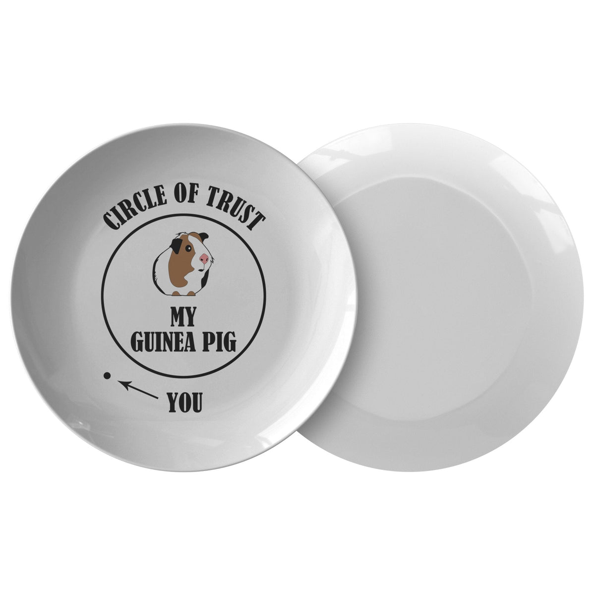 Guinea Pig Plate Funny Guinea Pig Gift Present For Guinea Pig Owner Circle Of Trust Quality Dinner Plate Graphic Tee – Bold Style · Perfect For Daily Wear