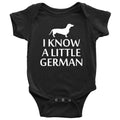 Dachshund Baby Onepiece Cute Dachshund Bodysuit I Know A Little German Cute Baby Gift Dachshund Baby Present Many Sizes Colors Graphic Tee – Premium Graphic · Trending Graphic Apparel