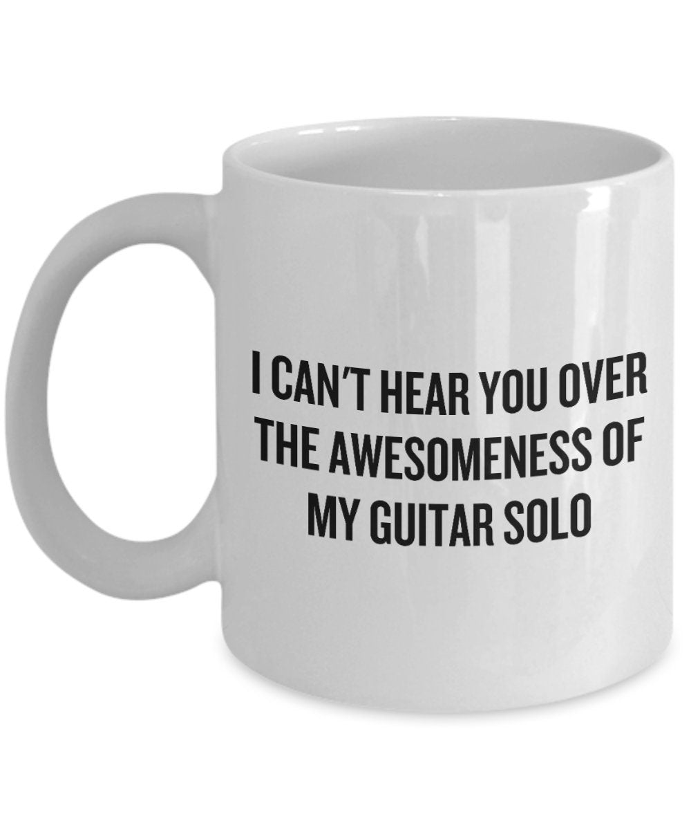 Funny Guitarist Mug Guitar Player Gift Awesomeness Of My Guitar Solo Graphic Tee – Everyday Comfort · Great Gift For Fans