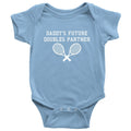 Cute Tennis Baby Onepiece Tennis Baby Bodysuit Daddy39s Future Doubles Partner Tennis Player Baby Gift Many Sizes And Colors Graphic Tee – Feel-Good Design · Trending Graphic Apparel