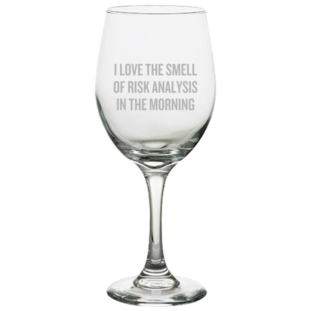 Funny Actuary Gift Smell Of Risk Analysis In The Morning Gift For Actuaries Wine Glass Graphic Tee – Soft Feel · Top Pick For Any Outfit