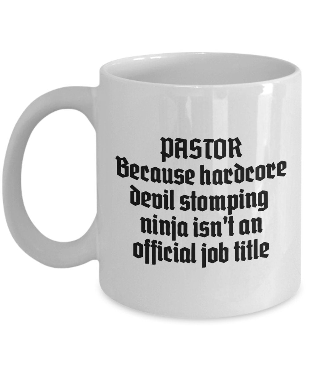 Funny Pastor Mug Pastor Gift Idea Hardcore Devil Stomping Ninja Graphic Tee – Bold Style · Must-Have Style