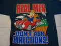 Vintage 9039s Real Men Don39t Ask Directions Bear Funny Green T Shirt Size XL Graphic Tee – Warm & Stylish · Must-Have Style