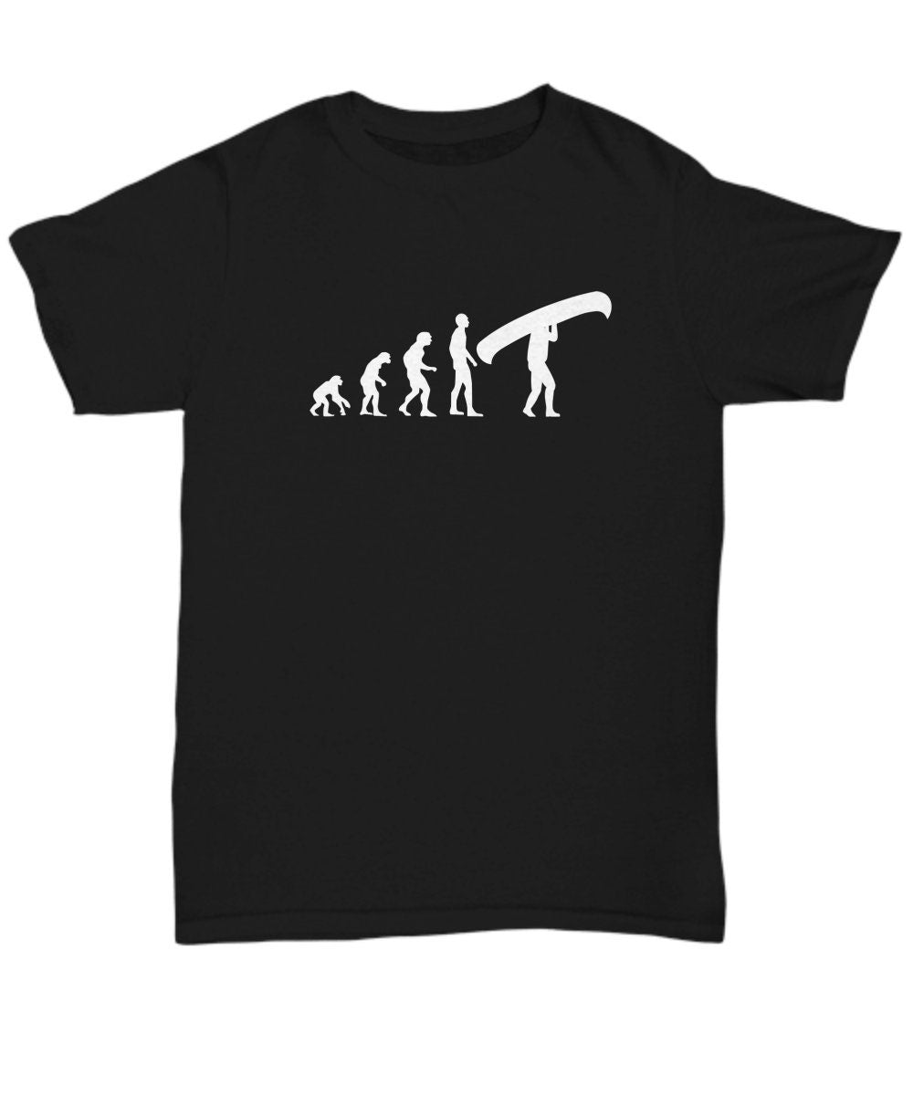 Funny Canoe Shirt Canoeist Gift Canoeing Gift Idea Canoe Evolution Unisex Tee Graphic Tee – Fan Favorite · High-Quality Print