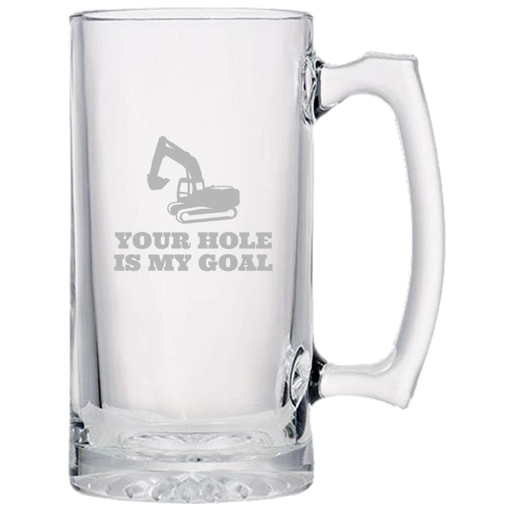 Excavator Beer Mug Excavator Operator Gift Heavy Equipment Operator Your Hole Is My Goal Graphic Tee – Everyday Comfort · Perfect For Daily Wear