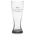Funny Pilot Beer Glass Pilot Gift Idea Aviator Present The Sky Is Not The Limit Pilot Beer Gift Etched Pilsner Glass Graphic Tee – Bold Style · High-Quality Print