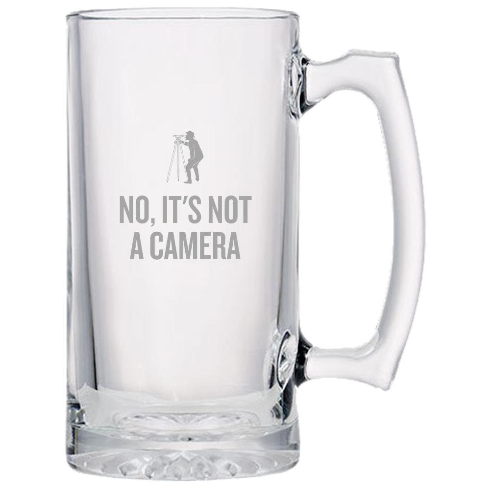 Funny Surveying Gift Surveyor Gift Idea Land Surveyor Gift No It39s Not A Camera Beer Mug Graphic Tee – Feel-Good Design · Trending Graphic Apparel