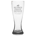 Retired Police Officer Gift Retired Cop Beer Glass Retirement Present For Police Officer Time To Give It Arrest Pilsner Glass Graphic Tee – Feel-Good Design · Great Gift For Fans
