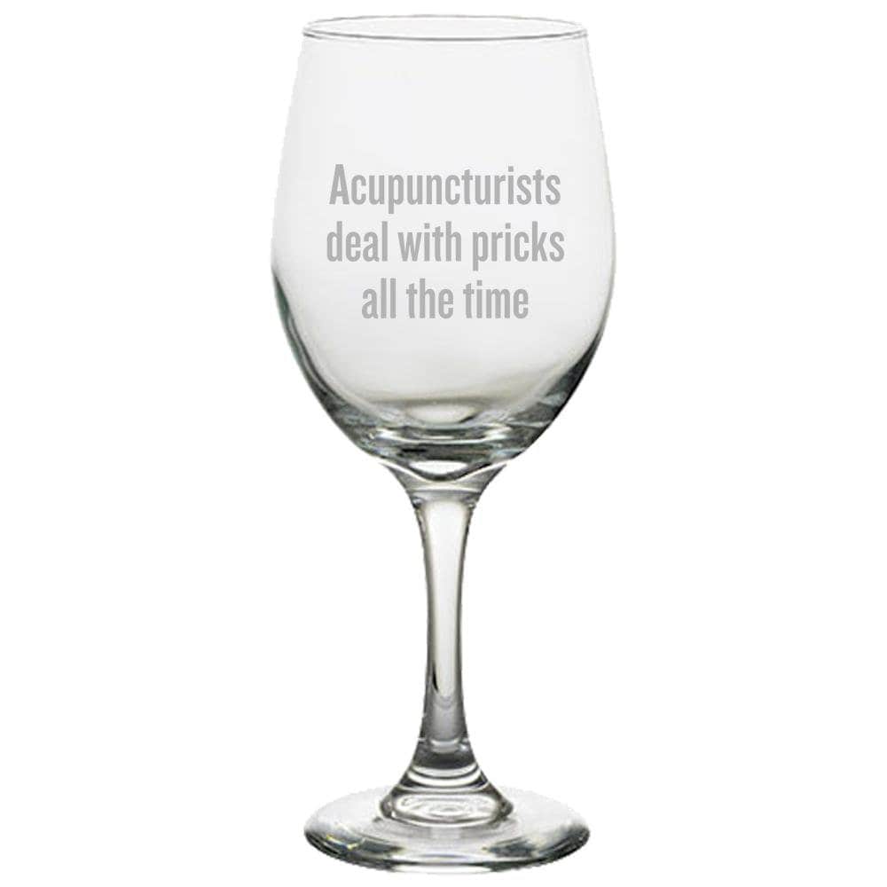 Funny Acupuncture Wine Glass Acupuncturist Gift Acupuncture Present Acupuncturists Deal With Pricks Graphic Tee – Everyday Comfort · Trending Graphic Apparel