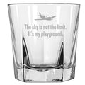Funny Pilot Rocks Glass Pilot Gift Idea Aviator Present The Sky Is Not The Limit Etched Whiskey Tumbler Graphic Tee – Cozy Vibes · Top Pick For Any Outfit