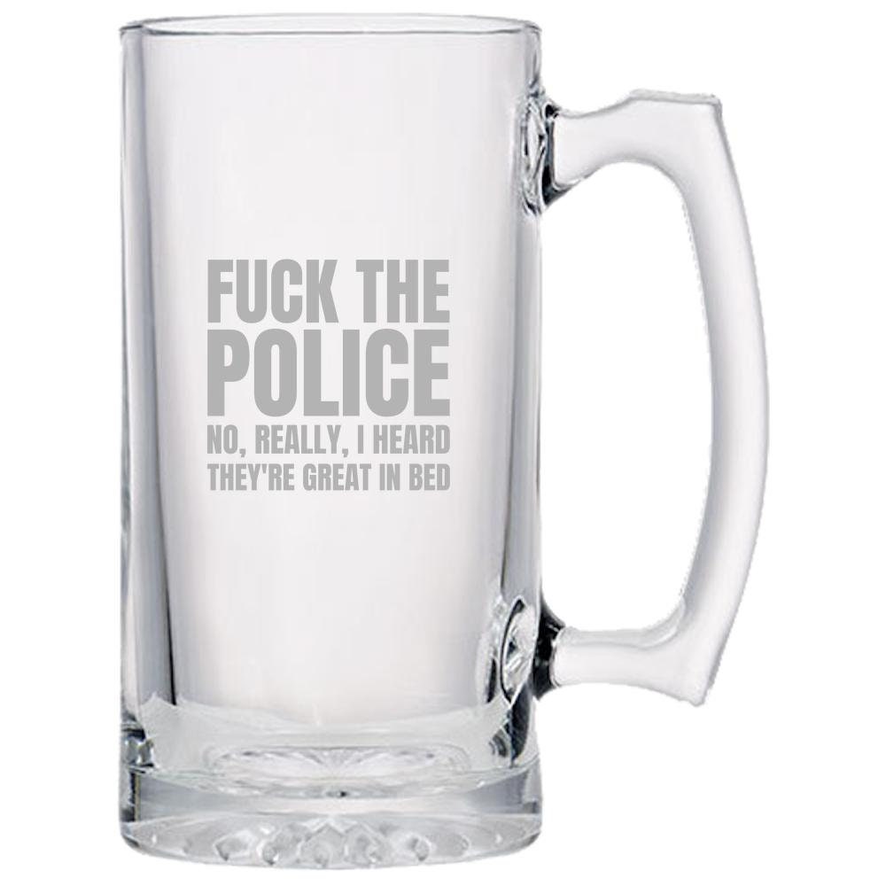 Funny Police Officer Gift Funny Cop Beer Mug Policeman Present I Heard They39re Great In Bed Graphic Tee – Premium Graphic · High-Quality Print