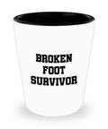 Funny Get Well Gift Broken Leg Broken Bone Shot Glass Broken Foot Survivor Graphic Tee – Everyday Comfort · Top Pick For Any Outfit