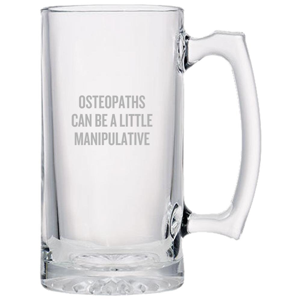 Funny Osteopath Gift Osteopathy Beer Mug Osteopaths Can Be A Little Manipulative Graphic Tee – Bold Style · Great Gift For Fans