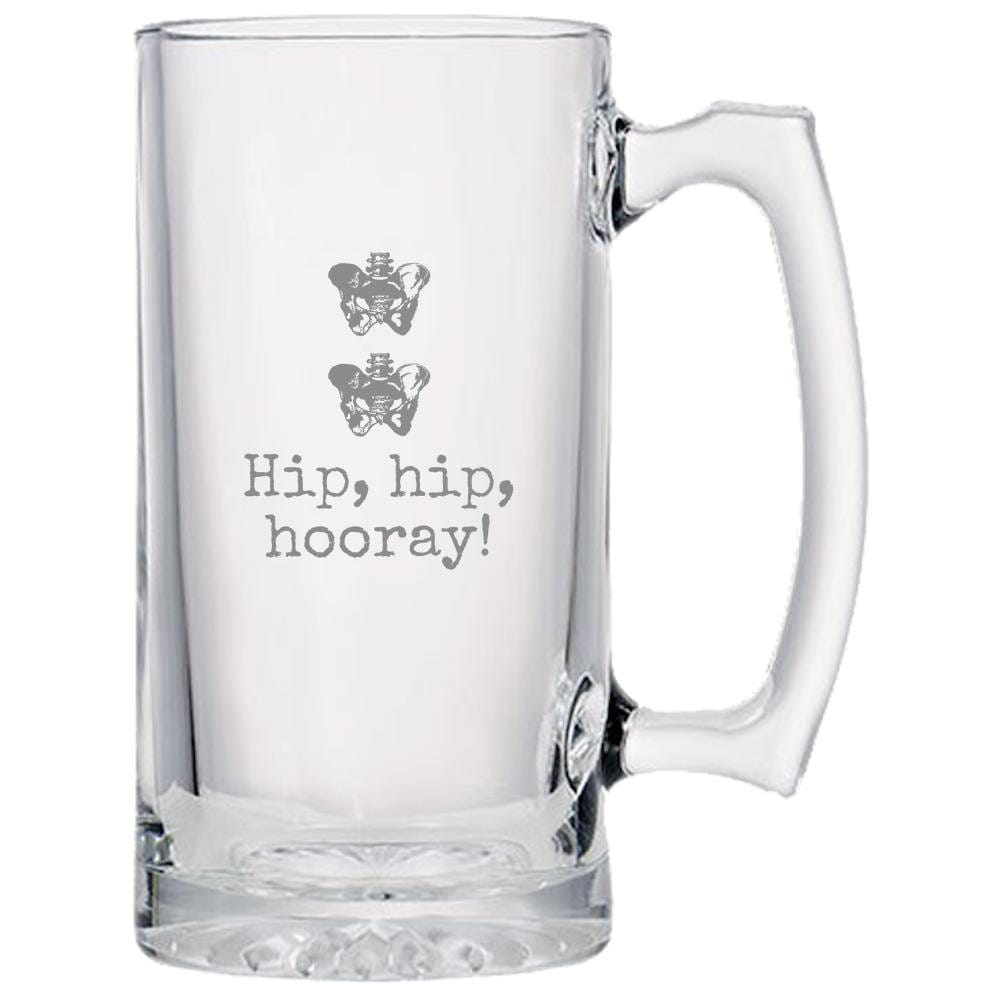 Orthopedic Beer Mug Orthopedist Gift Chiropractor Gift Orthopedic Surgeon Funny Medical Glass Hip Hip Hooray Graphic Tee – Everyday Comfort · High-Quality Print