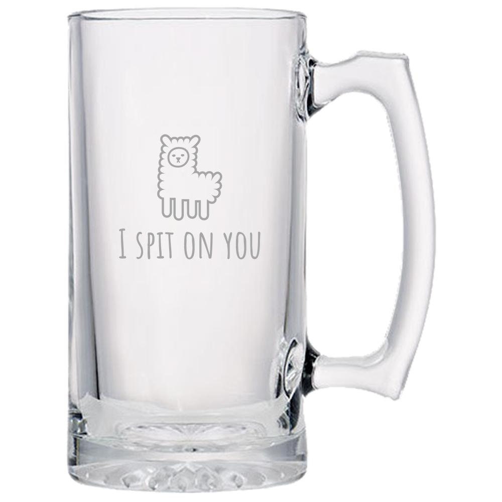 Funny Alpaca Beer Mug Funny Gift For Alpaca or Lama Lover Llama Beer Glass I Spit On You Graphic Tee – Cozy Vibes · Trending Graphic Apparel