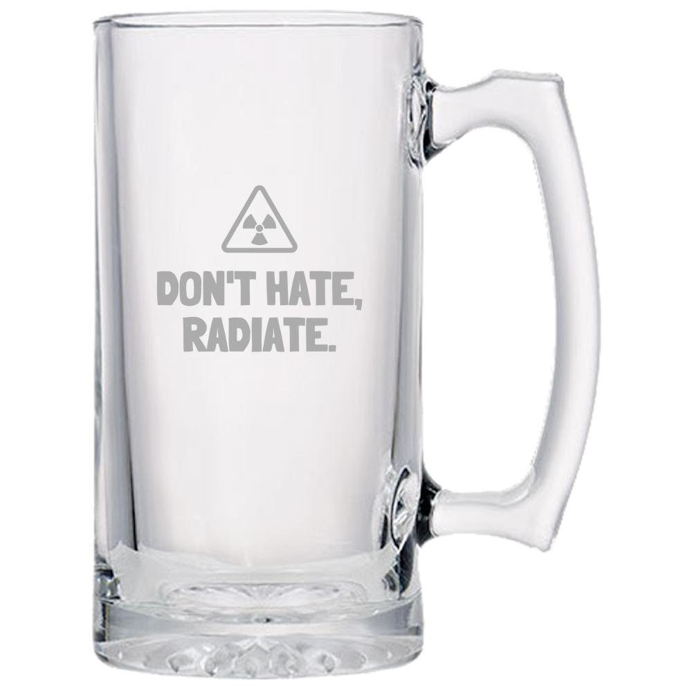 Funny Radiology Beer Mug Radiologist Gift Rad Tech Present Radiographer Beer Glass Nuclear Medicine Don39t Hate Radiate Graphic Tee – Warm & Stylish · Great Gift For Fans
