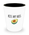 Funny Vegan Shot Glass Vegetarian Gift Idea Healthy Food Wellness Foodie Health Nut Kiss My Hass Avocado Lover Veganism Graphic Tee – Soft Feel · Great Gift For Fans