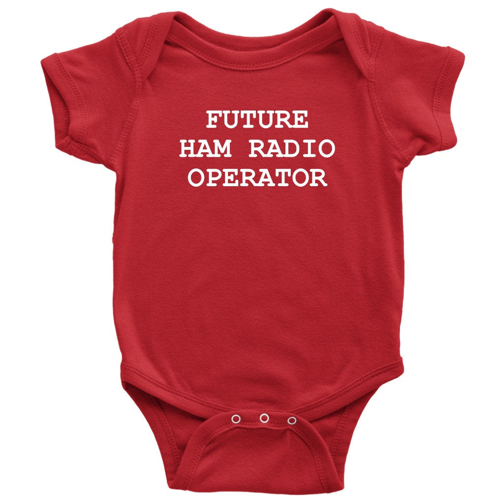 Ham Radio Baby Onepiece Amateur Radio Baby Bodysuit Funny Ham Radio Baby Gift Future Ham Radio Operator Graphic Tee – Soft Feel · Perfect For Daily Wear