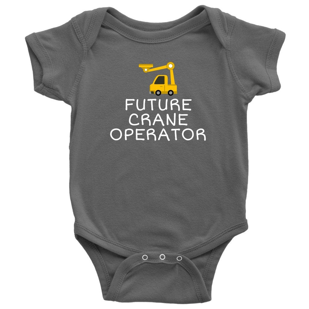 Crane Baby Bodysuit Crane Operator Baby Gift Future Crane Operator Baby Onepiece Baby Shower Gift Idea Graphic Tee – Warm & Stylish · Must-Have Style