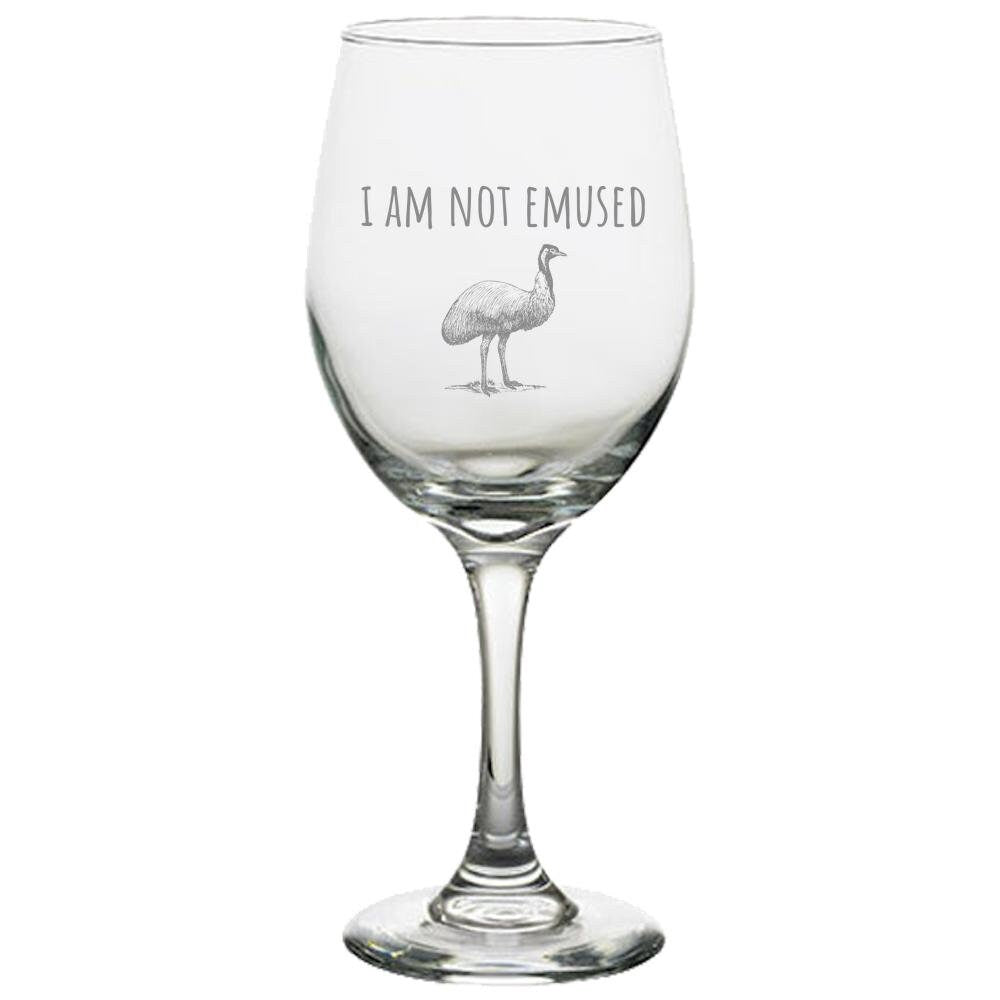 Funny Emu Wine Glass Gift For Emu Lover or Emu Keeper I Am Not Emused Graphic Tee – Premium Graphic · Top Pick For Any Outfit