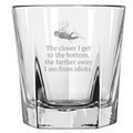 Funny Scuba Diver Gift Diving Rocks Glass Closer To Bottom Farther Away From Idiots Diver Present Idea Whiskey Tumbler Graphic Tee – Feel-Good Design · High-Quality Print