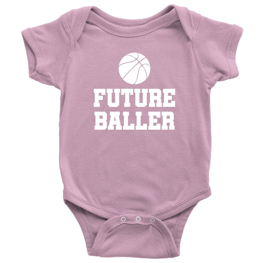 Basketball Baby Bodysuit Basketball Player Baby Gift Basketball Baby Onepiece Future Baller First Birthday or Baby Shower Gift Graphic Tee – Fan Favorite · Great Gift For Fans